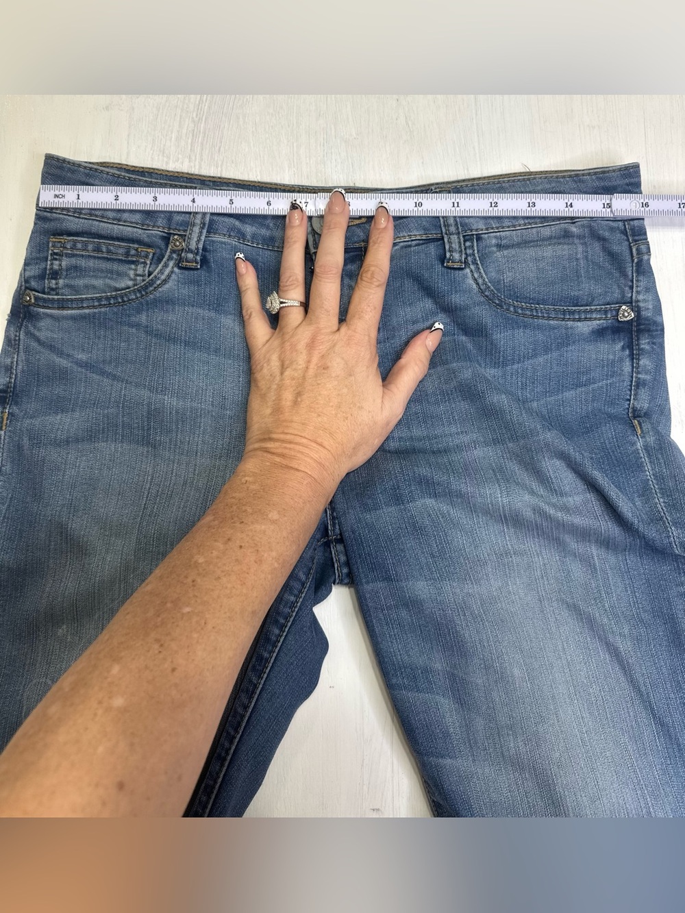 Kut from the Kloth Flare Jeans Womens 8 Y2K Bootcut Stretch 32x33 - Picture 3 of 10